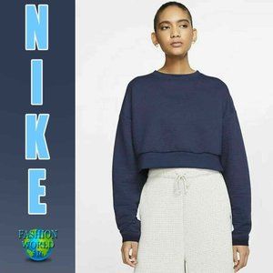 NWT Nike Women's Tech Pack Fleece Sweatshirt Crew Neck Top Blue  Size XL CJ9475…